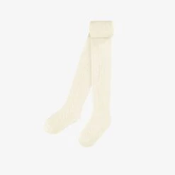 Collant Crème Avec Motif En Pointelle, Bébé
