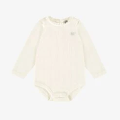 Cache-couche Blanc à Motif Pointelle, Bébé