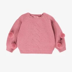 Chandail Rose Scintillant En Tricot, Bébé