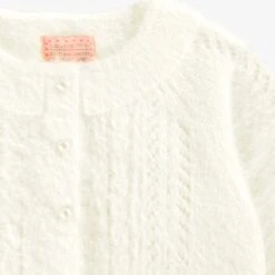 Cardigan Blanc Pelucheux, Bébé -Souris Mini Boutique F25B9808B Zoom