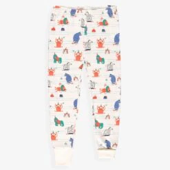 Pyjama Deux Pièces Crème à Motifs D’animaux, Enfant -Souris Mini Boutique F25C1101C 98 Pant2