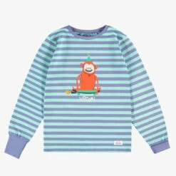 Pyjama Deux Pièces Bleu à Rayures, Enfant 13 Pyjama Deux Pièces Bleu à Rayures, Enfant -Souris Mini Boutique F25C1102C 98 Top2