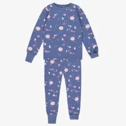 Pyjama Deux Pièces Bleu Foncé à Motifs De Planètes, Enfant
