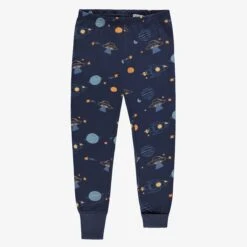 Pyjama Deux Pièces Bleu Marine à Motifs De Planètes, Enfant -Souris Mini Boutique F25C1301C 98 Pants
