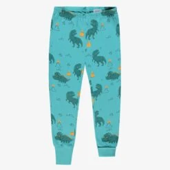 Pyjama Deux Pièces Turquoise à Motifs De Dinosaures, Enfant -Souris Mini Boutique F25C1302C 98 Pants