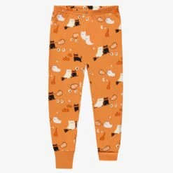 Pyjama Deux Pièces Crème Et Orange à Motifs D’Halloween, Enfant 22 Pyjama Deux Pièces Crème Et Orange à Motifs D’Halloween, Enfant -Souris Mini Boutique F25C1501C 98 Bot