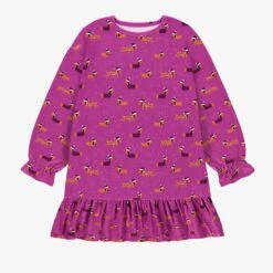 Robe De Nuit Mauve à Motifs De Chiens, Enfant