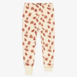 Pyjama Deux Pièces Crème à Rayures Et Motifs Pain D’épices, Enfant -Souris Mini Boutique F25C1701C 98 Pant