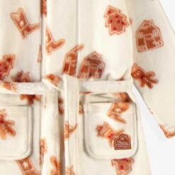 Robe De Chambre Crème En Peluche à Motifs Pain D’épices, Enfant -Souris Mini Boutique F25C1704C 98 Zoom