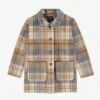 Manteau à Carreaux En Lainage, Enfant
