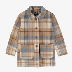Manteau à Carreaux En Lainage, Enfant