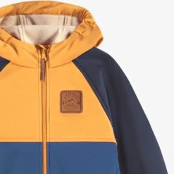 Manteau Bleu Et Jaune En Coquille Souple, Enfant -Souris Mini Boutique F25C2101C 100 Zoom3