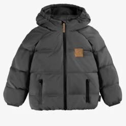 Manteau Doudoune Léger Gris Foncé, Enfant