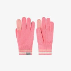 Gants Roses En Tricot, Enfant