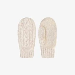 Mitaines Beiges En Tricot, Enfant