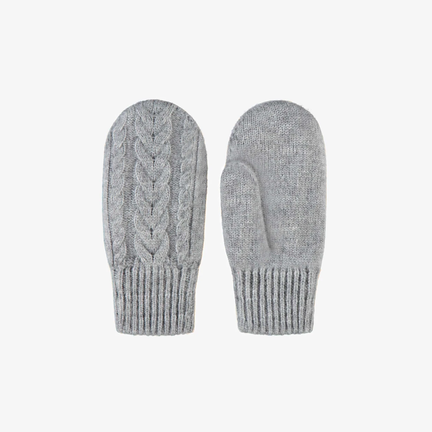 Mitaines Grises En Tricot, Enfant 1 Mitaines Grises En Tricot, Enfant