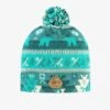 Tuque Turquoise En Polar Avec Motifs, Enfant