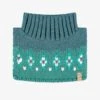 Cache-cou Turquoise En Tricot Avec Motifs, Enfant