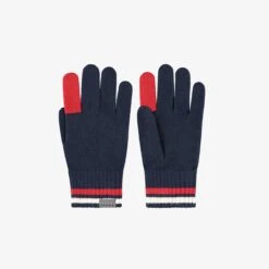 Gants Bleu Marine En Tricot, Enfant