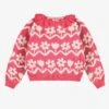 Chandail En Tricot Rose Avec Motif Floral, Enfant