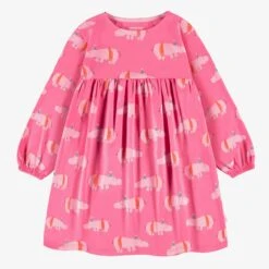 Robe Rose à Motifs D’hippopotames, Enfant