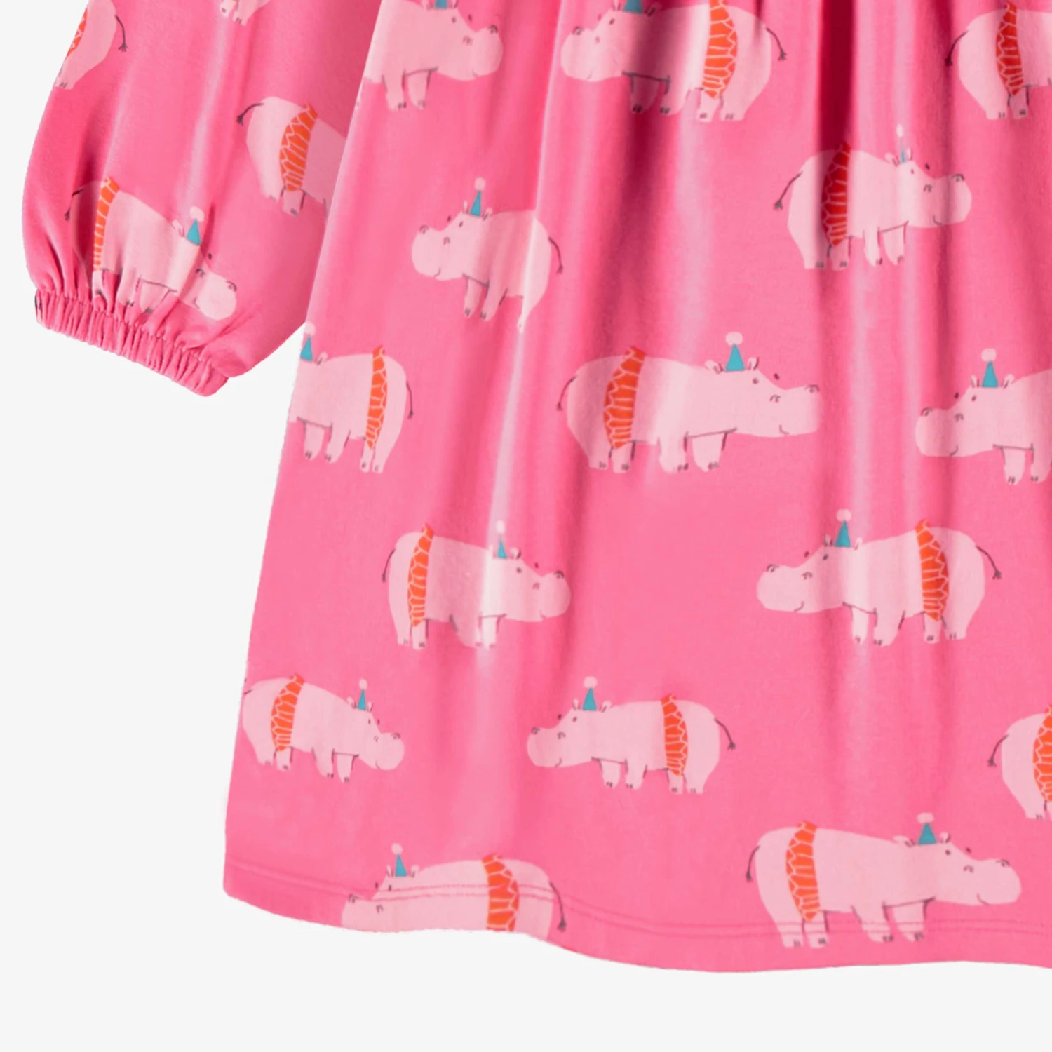 Robe Rose à Motifs D’hippopotames, Enfant 4 Robe Rose à Motifs D’hippopotames, Enfant – Image 4