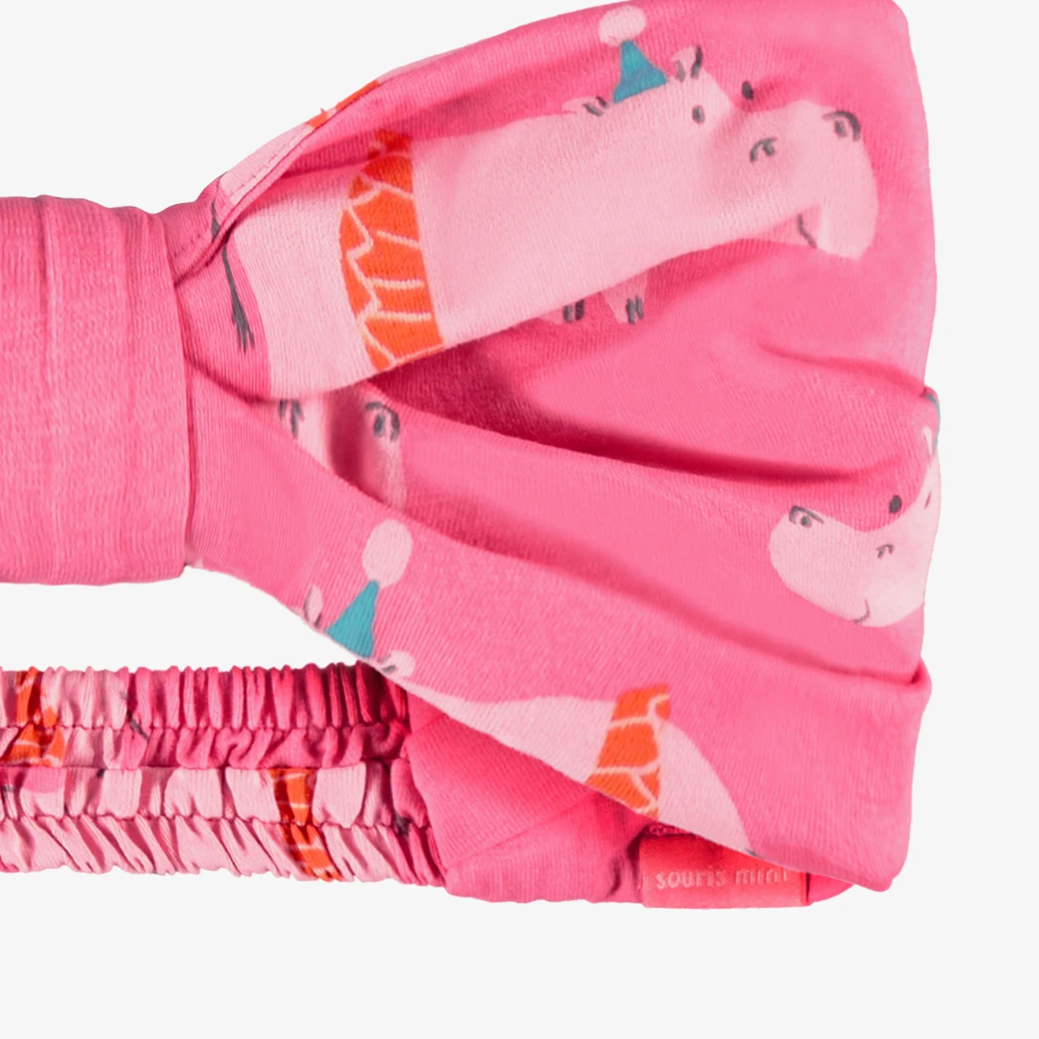 Bandeau Rose à Motifs D’hippopotames, Enfant 4 Bandeau Rose à Motifs D’hippopotames, Enfant – Image 4