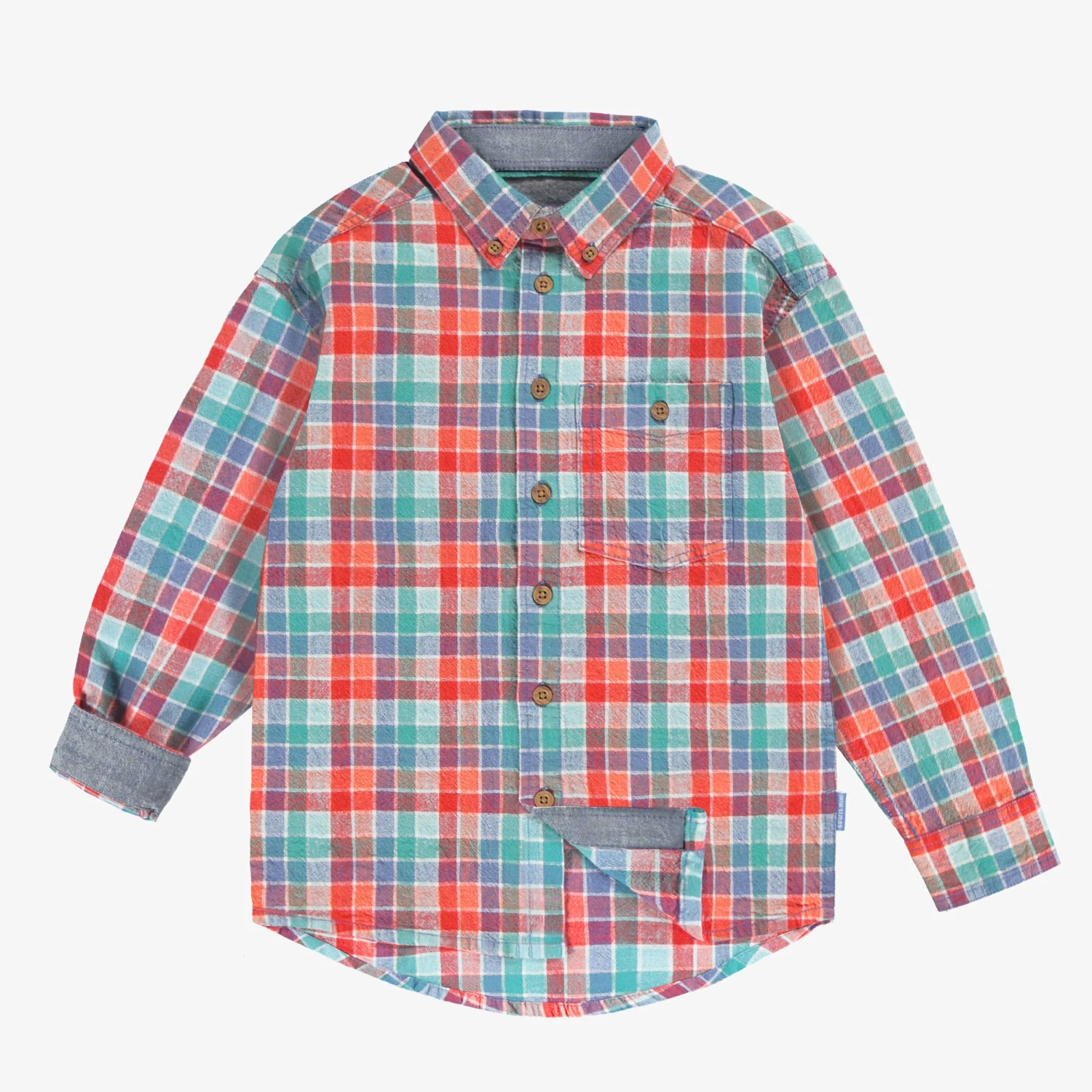 Chemise Colorée à Carreaux, Enfant 1 Chemise Colorée à Carreaux, Enfant