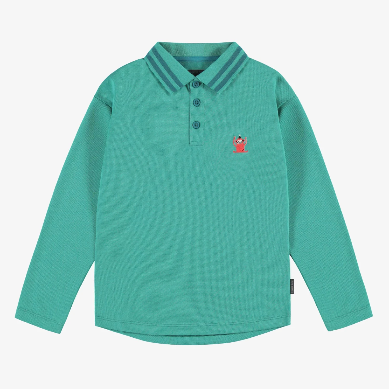 Polo Turquoise à Manches Longues, Enfant 1 Polo Turquoise à Manches Longues, Enfant