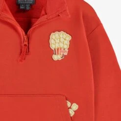 Chandail Rouge En Coton Français, Enfant -Souris Mini Boutique F25C3106C 98 Broderies