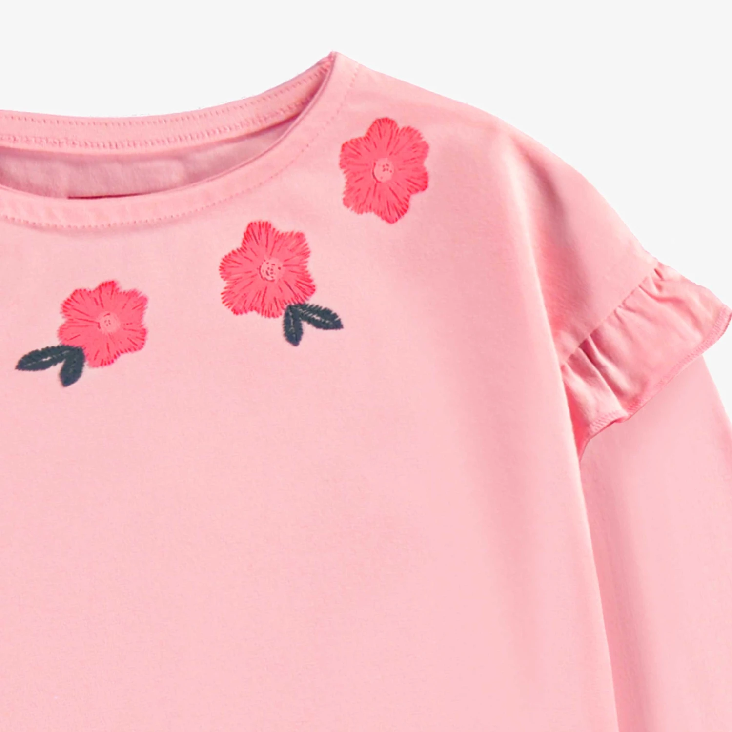 T-shirt Rose à Motif Floral, Enfant 2 T-shirt Rose à Motif Floral, Enfant – Image 2