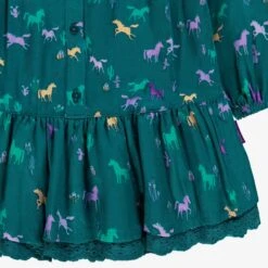 Robe Turquoise à Motifs, Enfant -Souris Mini Boutique F25C3604C 98 ZoomBas