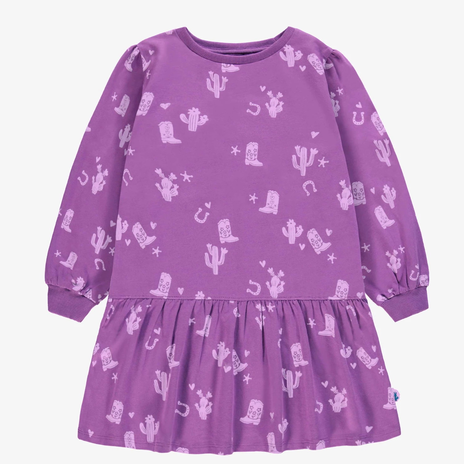 Robe Mauve à Motifs Western, Enfant 1 Robe Mauve à Motifs Western, Enfant