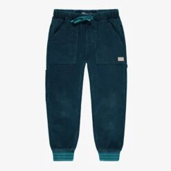 Pantalon Turquoise En Velours Côtelé, Enfant