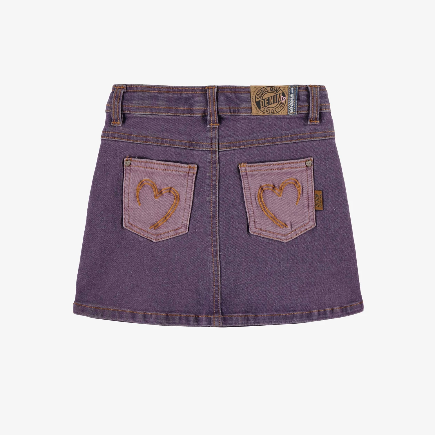 Jupe Mauve En Denim, Enfant 3 Jupe Mauve En Denim, Enfant – Image 3