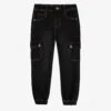 Jean Noir Avec Poches Cargo, Enfant