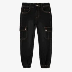 Jean Noir Avec Poches Cargo, Enfant