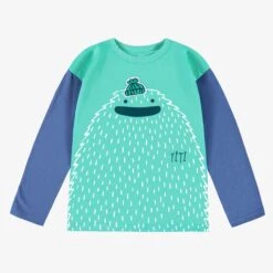 T-shirt Turquoise Avec Illustration, Enfant