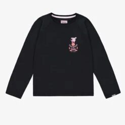 T-shirt Noir Avec Illustration, Enfant