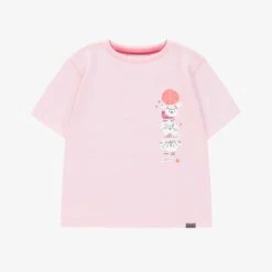 T-shirt Rose Avec Illustration, Enfant