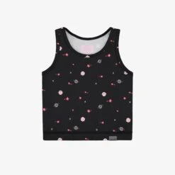 Camisole De Sport Noire à Motifs, Enfant