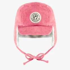 Casquette Rose En Velours Côtelé, Enfant