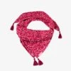 Foulard Rose Framboise à Motif Floral, Enfant
