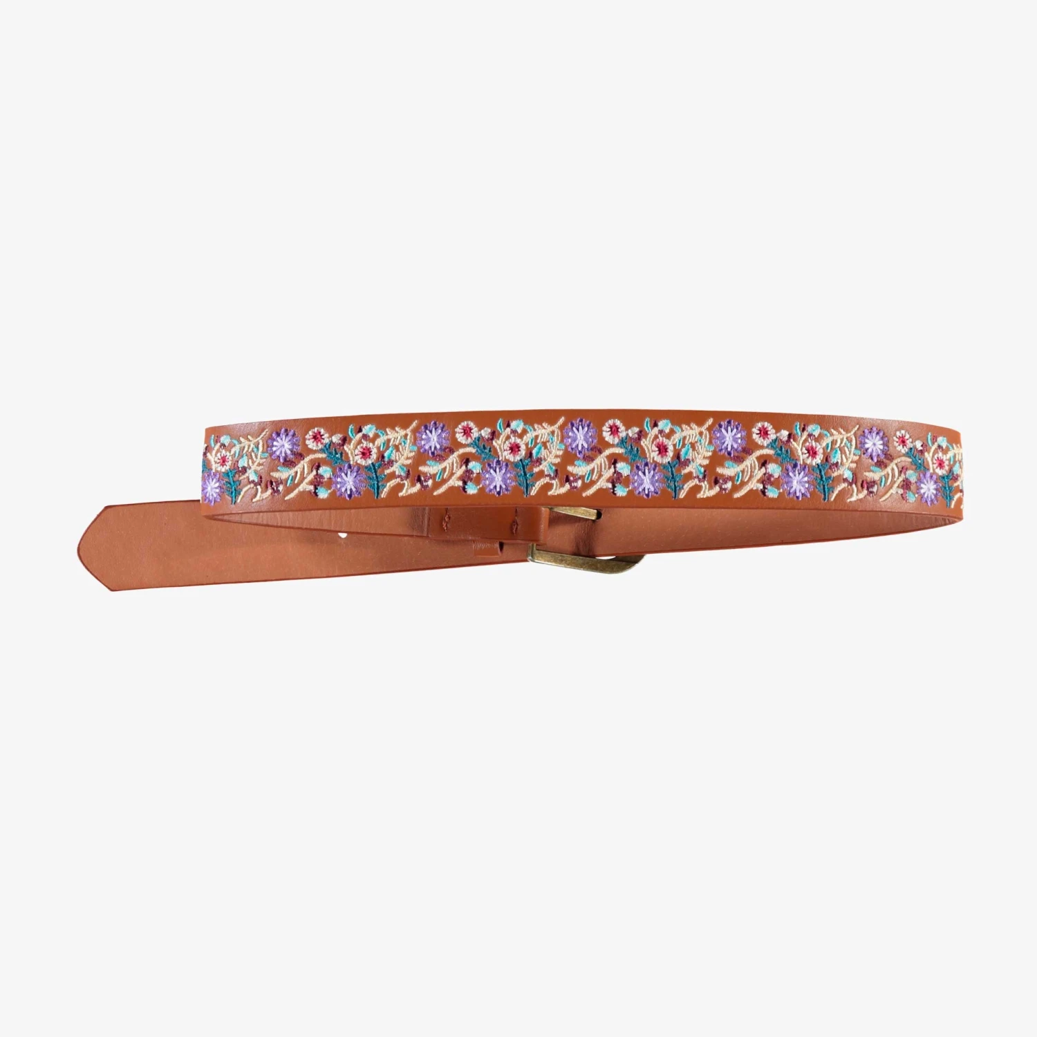 Ceinture Brune En Faux Cuir Avec Broderies, Enfant 2 Ceinture Brune En Faux Cuir Avec Broderies, Enfant – Image 2