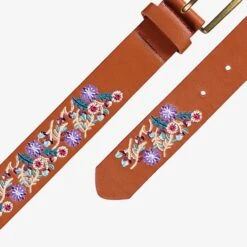 Ceinture Brune En Faux Cuir Avec Broderies, Enfant 8 Ceinture Brune En Faux Cuir Avec Broderies, Enfant -Souris Mini Boutique F25C5211C 98 Z