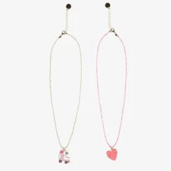 Duo De Colliers Cœur Et Patin à Roues Alignées, Enfant