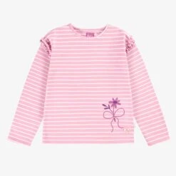 T-shirt Lilas à Rayures, Enfant