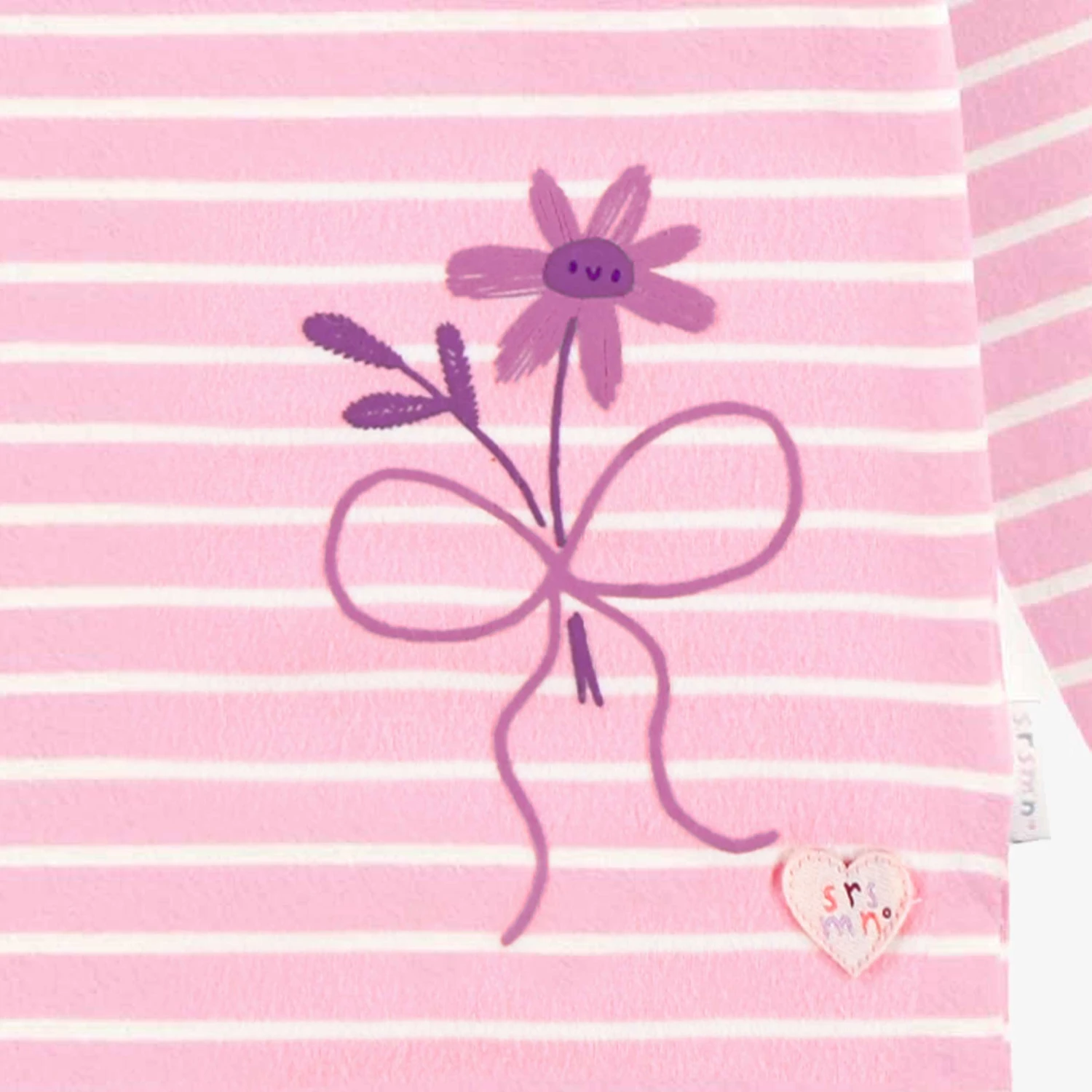 T-shirt Lilas à Rayures, Enfant 2 T-shirt Lilas à Rayures, Enfant – Image 2