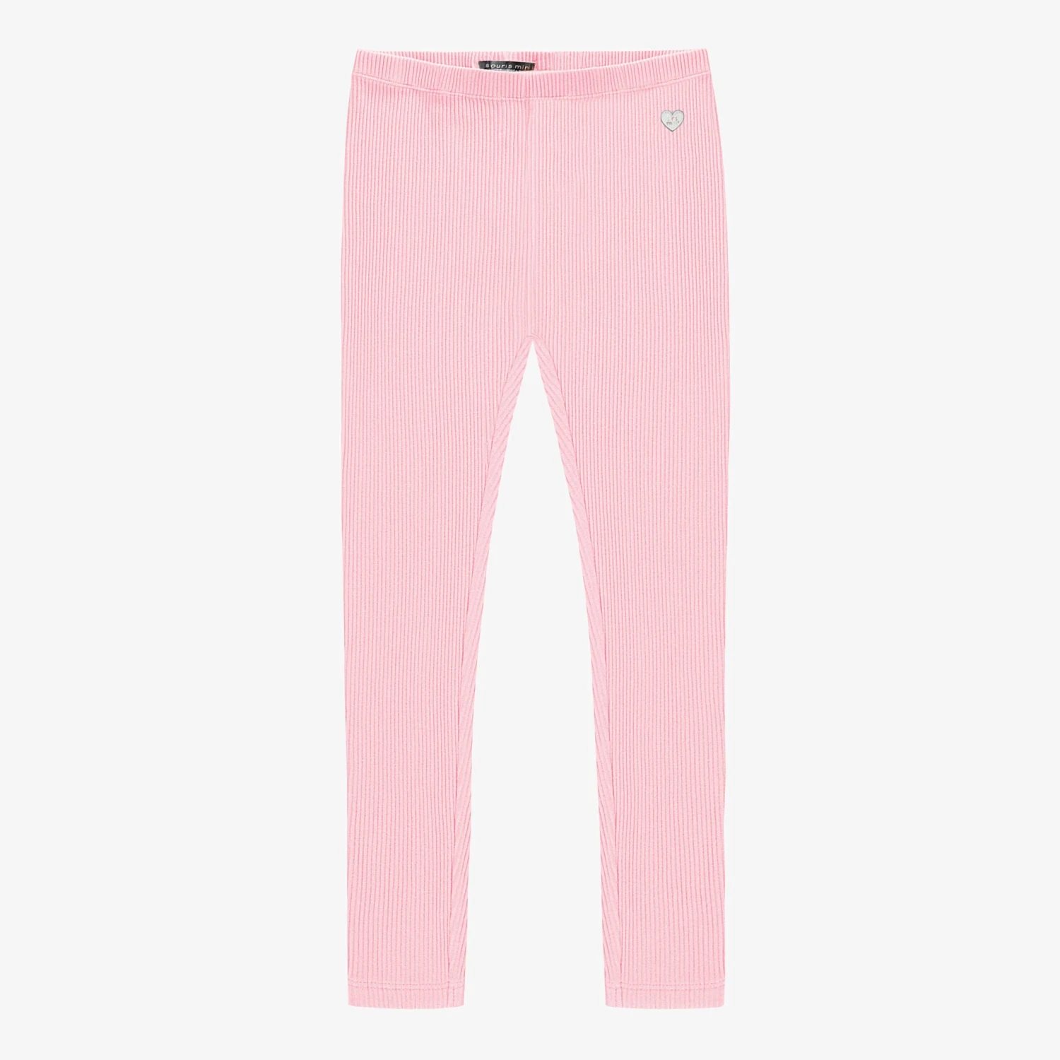 Legging Rose Pâle En Tricot Côtelé, Enfant 1 Legging Rose Pâle En Tricot Côtelé, Enfant