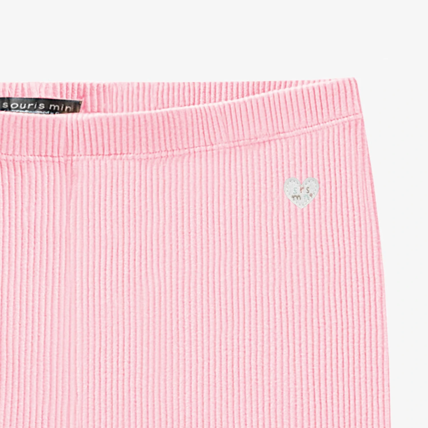 Legging Rose Pâle En Tricot Côtelé, Enfant 2 Legging Rose Pâle En Tricot Côtelé, Enfant – Image 2